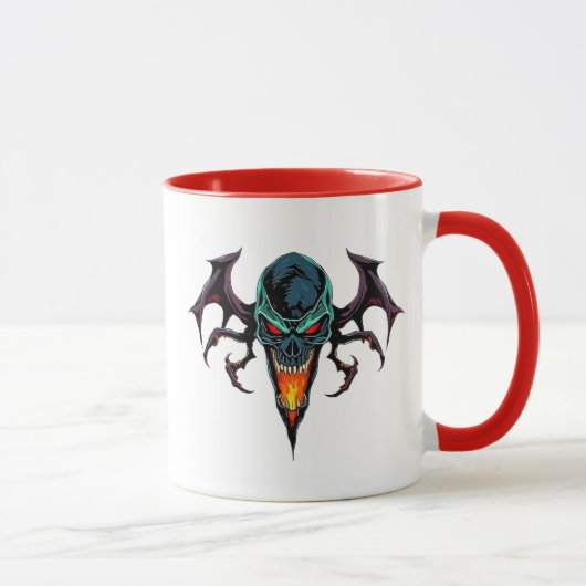 Schrecklicher Dämonenkopf. Tasse (Rechts)
