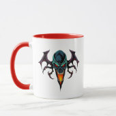 Schrecklicher Dämonenkopf. Tasse (Links)