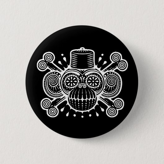 Schrecklicher Fezbeard Button (Vorderseite)