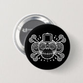 Schrecklicher Fezbeard Button (Vorne & Hinten)