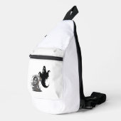 Schrecklicher grimmiger Sensenmann und Geist. Crossbody Bag (Rechte Ecke)