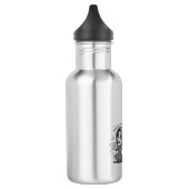 Schrecklicher grimmiger Sensenmann und Geist. Edelstahlflasche (Links)