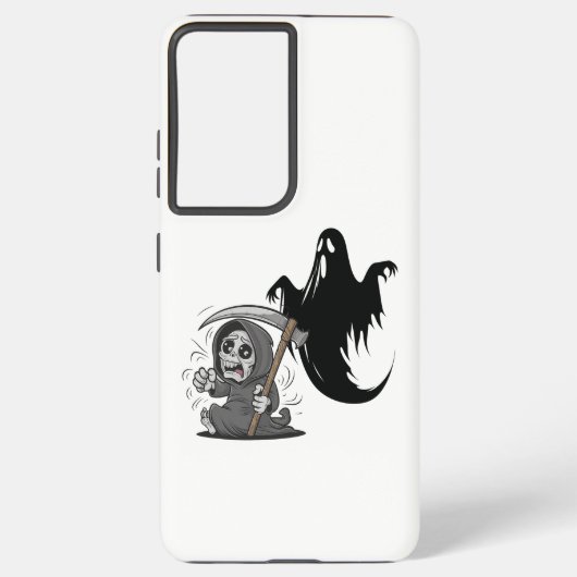 Schrecklicher grimmiger Sensenmann und Geist. Samsung Galaxy Hülle (Rückseite)