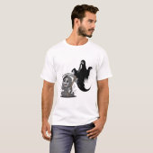 Schrecklicher grimmiger Sensenmann und Geist. T-Shirt (Vorne ganz)