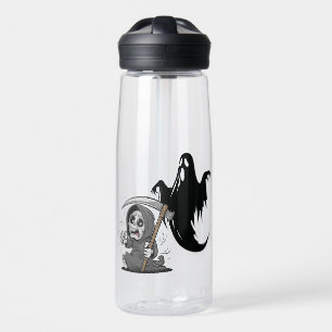 Schrecklicher grimmiger Sensenmann und Geist. Trinkflasche