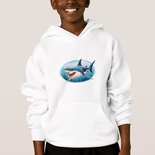 Schrecklicher Hai Hoodie (Vorderseite)