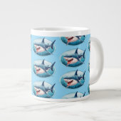 Schrecklicher Hai Jumbo-Tasse (Vorderseite Rechts)