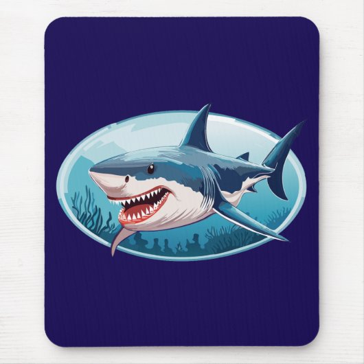 Schrecklicher Hai Mousepad (Vorne)