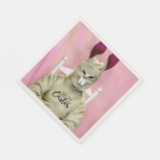 Schrecklicher Osterhase Serviette (Ecke)