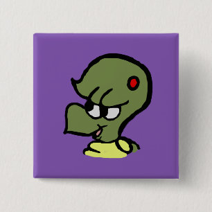 Schrecklicher Schildkröte-Knopf Button