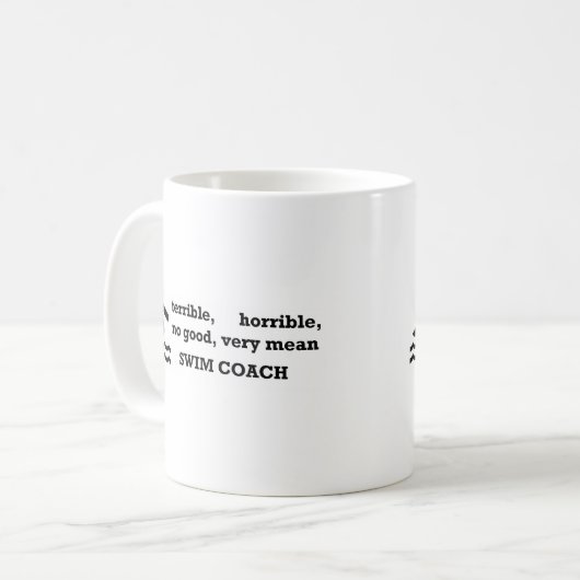 Schrecklicher Schwimmen-Trainer Kaffeetasse (Vorderseite Links)