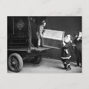 Schrecklicher Weihnachtsmann in den 1920er Jahren Feiertagspostkarte