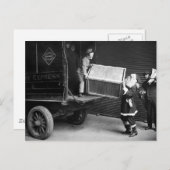 Schrecklicher Weihnachtsmann in den 1920ern Feiertagspostkarte (Vorne/Hinten)