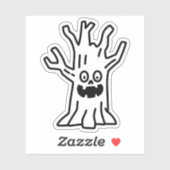 Schreckliches Baumdoodell Aufkleber (Blatt)