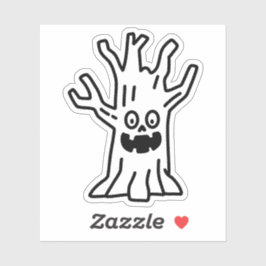 Schreckliches Baumdoodell Aufkleber