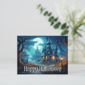 schreckliches Spuk HausHalloween Postkarte (Stehend Vorderseite)