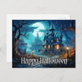 schreckliches Spuk HausHalloween Postkarte (Vorne/Hinten)