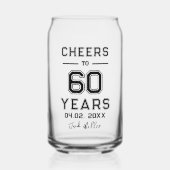 Schreckt bis 50 Jahre Goldskripttypografie Dosenglas (Vorderseite)