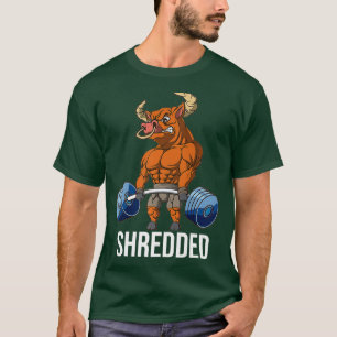 Schredderter OX Heftgestänge Traggehebe Totengym T-Shirt