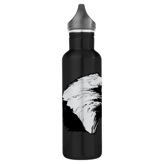 Schrei-Adler in Schwarz Wählen Sie Ihren Hintergru Trinkflasche (Links)