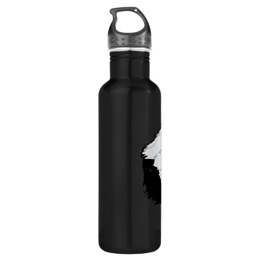 Schrei-Adler in Schwarz Wählen Sie Ihren Hintergru Trinkflasche (Rückseite)