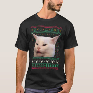 Schrei an einer Katze Ugly X Mas Sweaters Funny Me T-Shirt