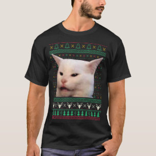 Schrei an einer Katze Ugly X Mas Sweaters Funny Me T-Shirt