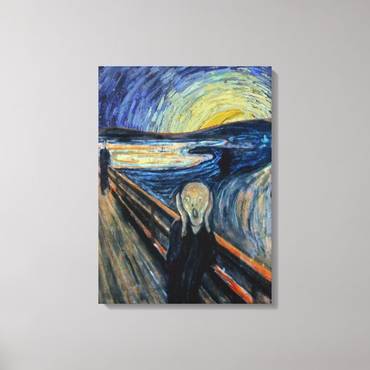 Schrei an einer Sternennacht Leinwanddruck (Vorderseite)