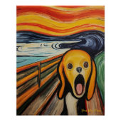 Schrei - Beagle Hund 001 - Pall Munch Poster (Vorderseite)