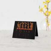 SCHREI blutiges Halloween Karte (Gelbe Blume)