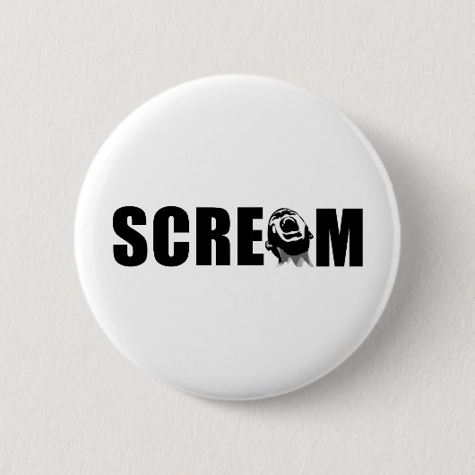 Schrei Button (Vorderseite)