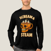 Schrei & Dampf-Schädelkaffee Halloween-Geisterbrau Tri-Blend Shirt (Vorderseite)