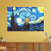 Schrei der Sternennacht. Leinwanddruck (Insitu (Wohnzimmer))