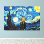 Schrei der Sternennacht. Leinwanddruck (Insitu (Holzboden))