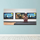 Schrei der Sternennacht. Leinwanddruck (Insitu (Holzboden))