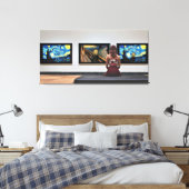 Schrei der Sternennacht. Leinwanddruck (Insitu (Schlafzimmer))