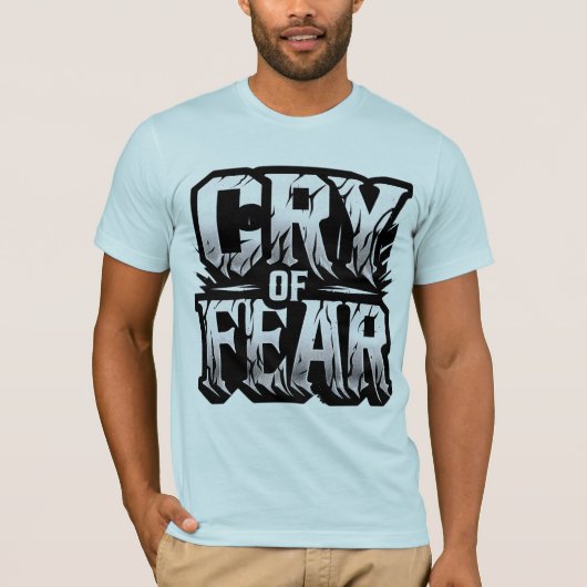 Schrei des Angsttextes T-Shirt (Vorderseite)