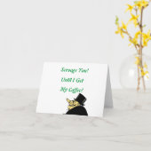 Schrei dich! Niedlich, Cartoon, Weihnachtsgrüße Karte (Gelbe Blume)