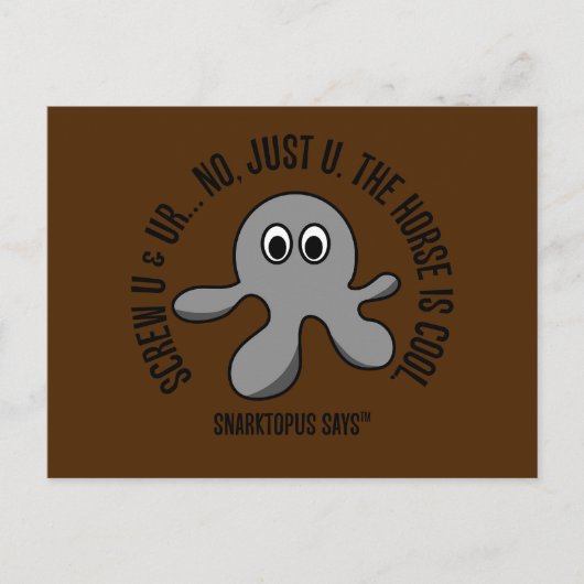 Schrei dich und das Pferd, auf dem du hereingefahr Postkarte (Vorderseite)