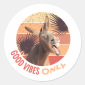 Schrei-Donkey - nur gute Songs Runder Aufkleber (Vorderseite)