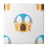 Schrei Emoji Fliese (Vorderseite)
