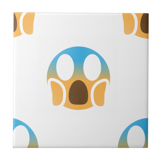 Schrei Emoji Fliese (Vorderseite)