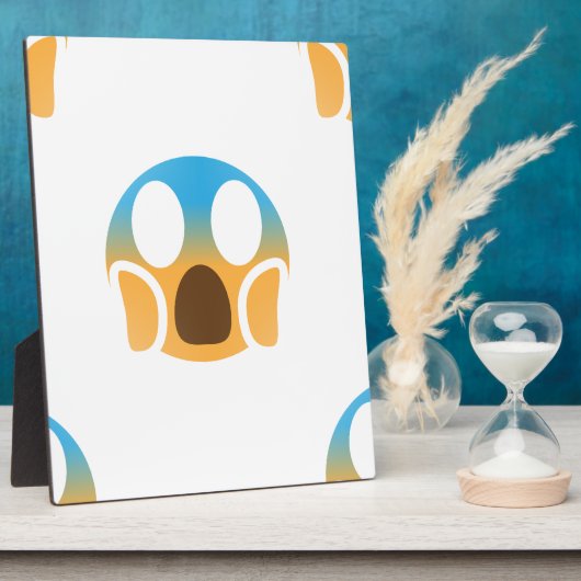 Schrei Emoji Fotoplatte (Seite)