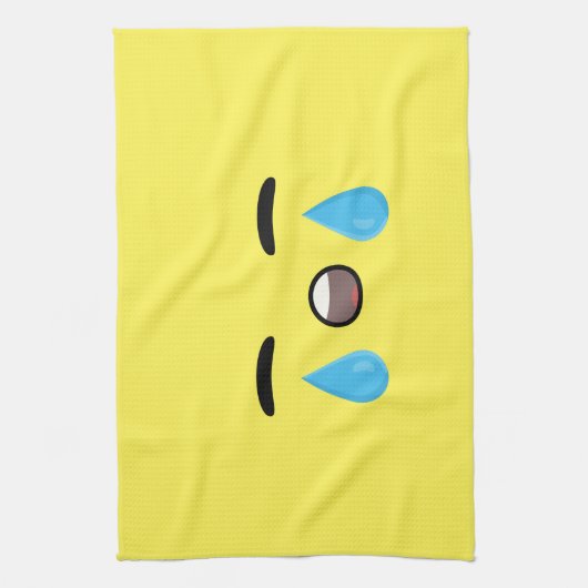 Schrei Emoji Geschirrtuch (Vertikal)