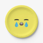 Schrei Emoji Pappteller (Vorderseite)