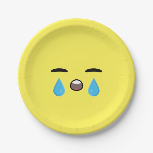 Schrei Emoji Pappteller (Vorderseite)