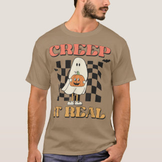 Schrei es real Ghost Boy Retro Halloween Spooky Se T-Shirt