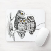 Schrei-Eulen-Familie Mousepad (Mit Mouse)