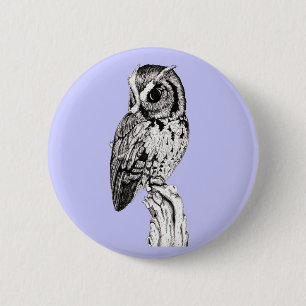 Schrei-Eulen-Knopf Button