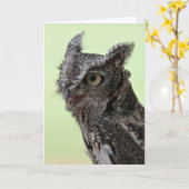 Schrei-Eulengrußkarte Karte (Gelbe Blume)